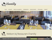 Tablet Screenshot of chantilly-restaurant.be